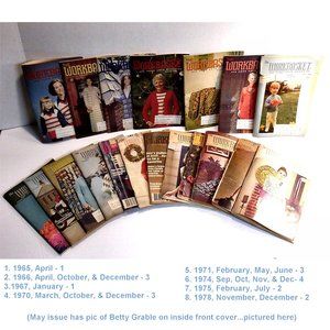 19 Workbasket and Home Arts Magazines 1965 to 1978